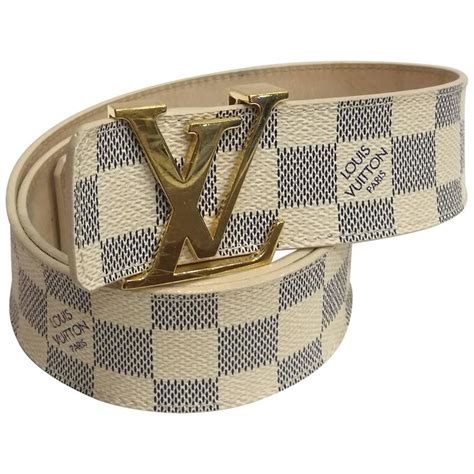 louis vuitton white damier belt|Louis Vuitton damier belt authentic.